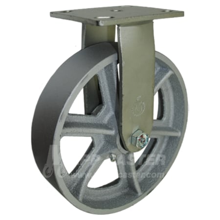 Mapp Caster 8"X2" Cast Iron Wheel Rigid Caster - 1,250 Lbs Capacity 146CIRB820R